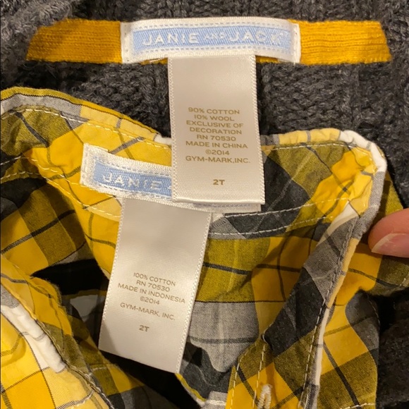 Janie and Jack 2T boys button down & sweater combo - Picture 2 of 4